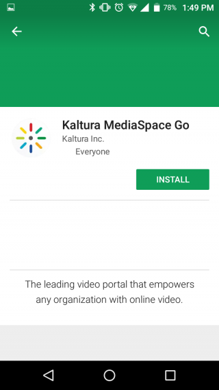 Download or Install the Kaltura Mediaspace go app