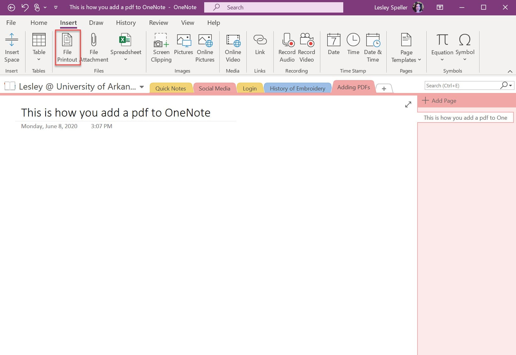 Taking Notes on a PDF in OneNote  Teaching Innovation and