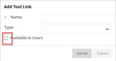 check box to make available to users