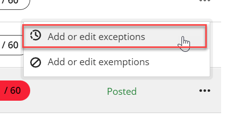 Click Add or edit exceptions