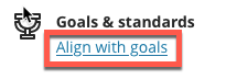 Click Align with goals
