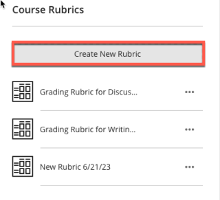 Click Create New Rubric